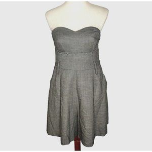 3.1 Phillip Lim Romper 8 Gray Strapless Sweetheart Bustier Corset Wool